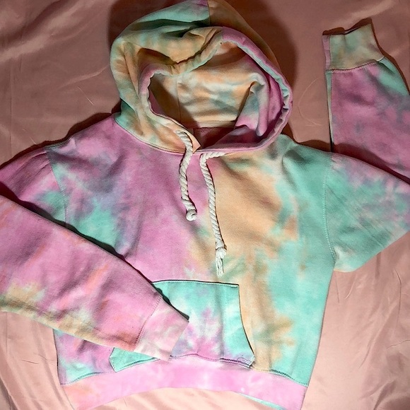 Exist Cropped Pullover Hoodie Tie-Dye - Picture 5 of 7